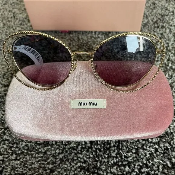 Miu Miu pink butterfly sunglasses, New - Picture 2 of 4
